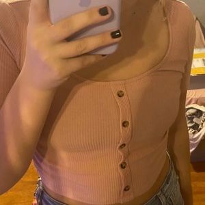 Pink crop top